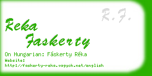 reka faskerty business card